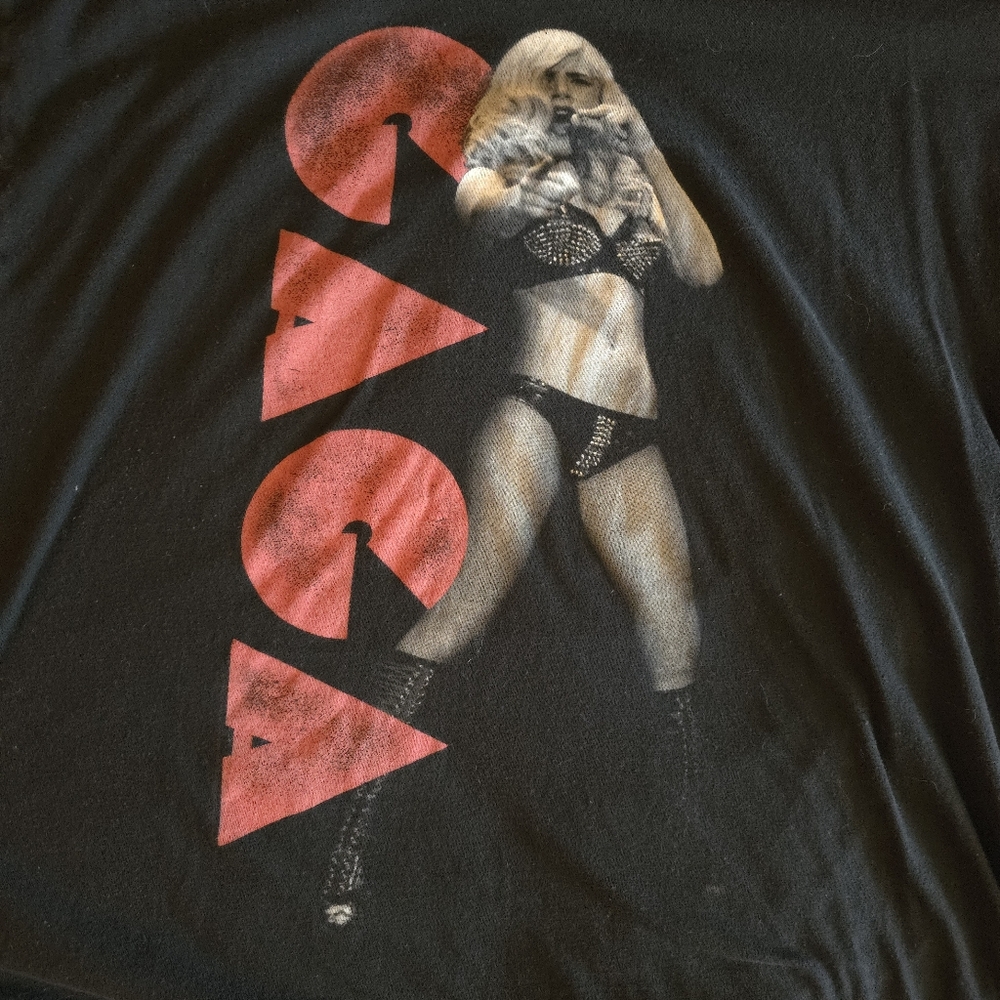 Lady GAGA Vintage Black Tshirt Size XXL